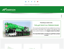 Tablet Screenshot of emersoncranes.com